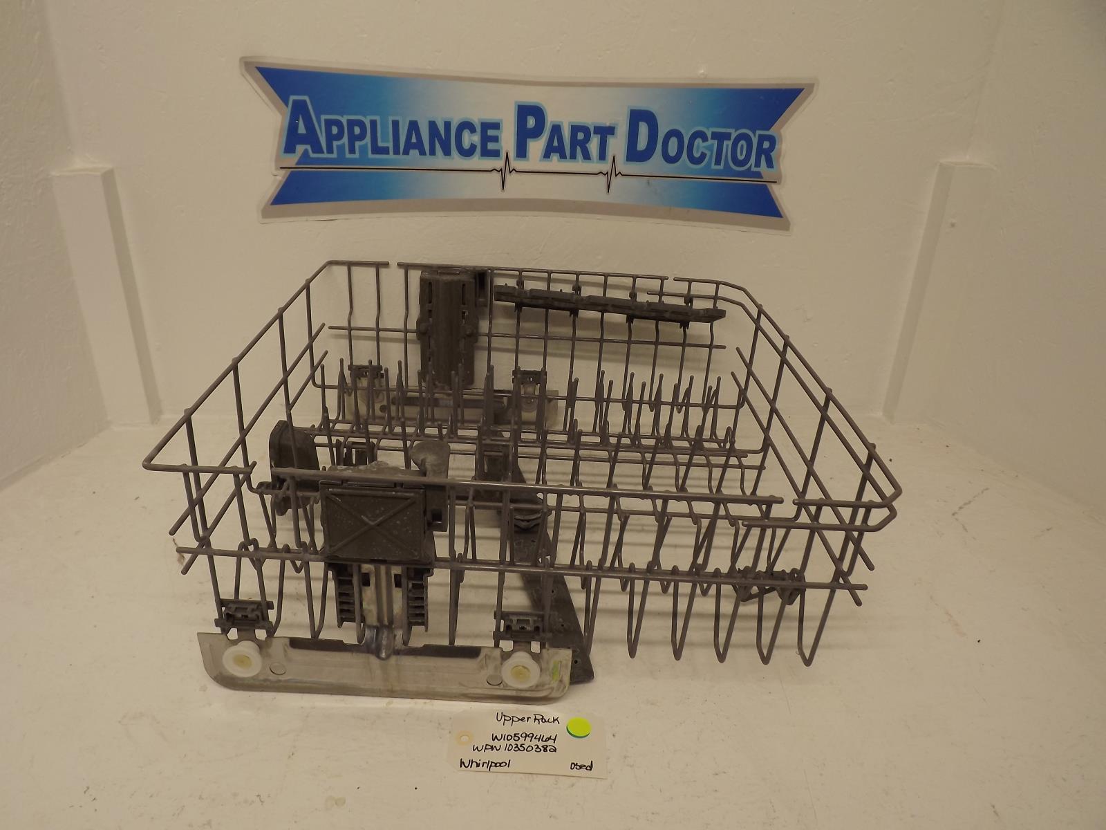 Whirlpool Dishwasher W10599464 WPW10350382 Upper Rack Used Whirlpool Dishwasher W10599464 WPW10350382 Upper Rack Used